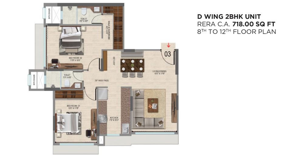 VKG-Park-Estate-Floor-Plan-2-BHK-718-Sqft